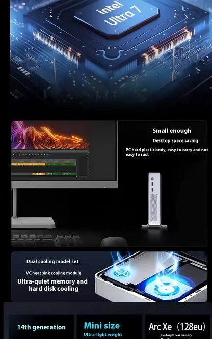 AI-200 - Mini Desktop - AI Computer - 7 inch x 7 inch